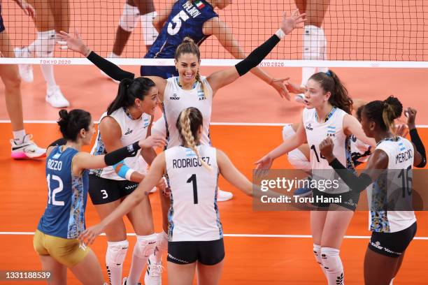 Argentina nazionale femminile di pallavolo foto di partita e podio 2