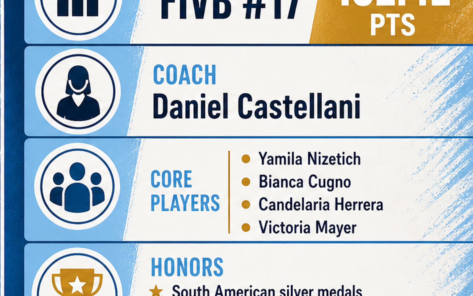 Argentina Women's National Volleyball Team visual team brief