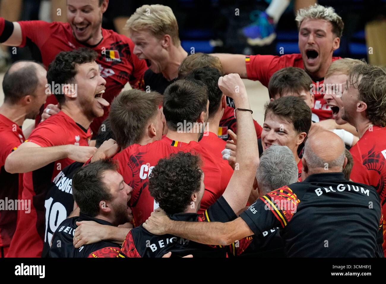 Belgio nazionale maschile di pallavolo foto di partita e podio 3