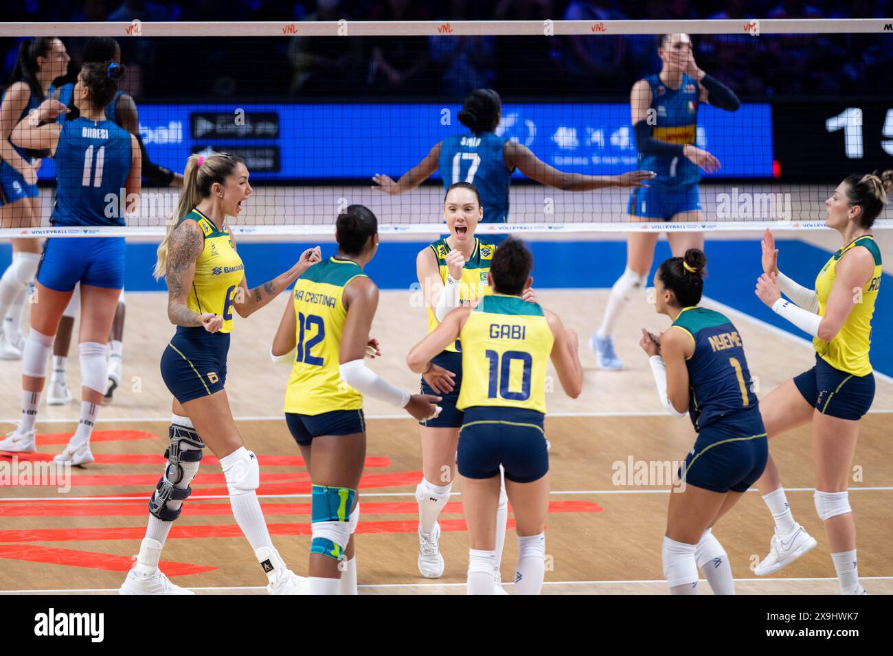 Brasile nazionale femminile di pallavolo foto di partita e podio 3