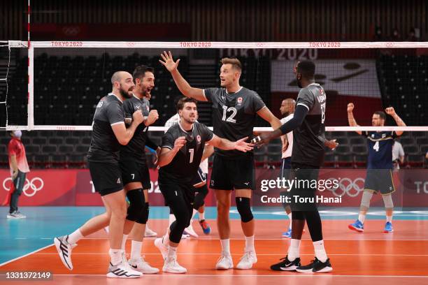 Canada Men's National Volleyball Team match and podium photo 3