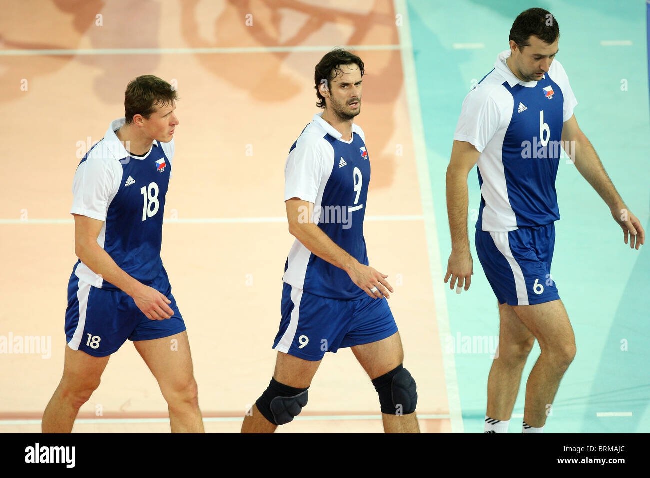 Cechia nazionale maschile di pallavolo foto di partita e podio 2