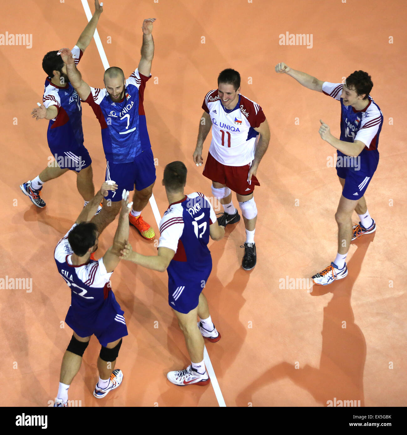 Cechia nazionale maschile di pallavolo foto di partita e podio 3