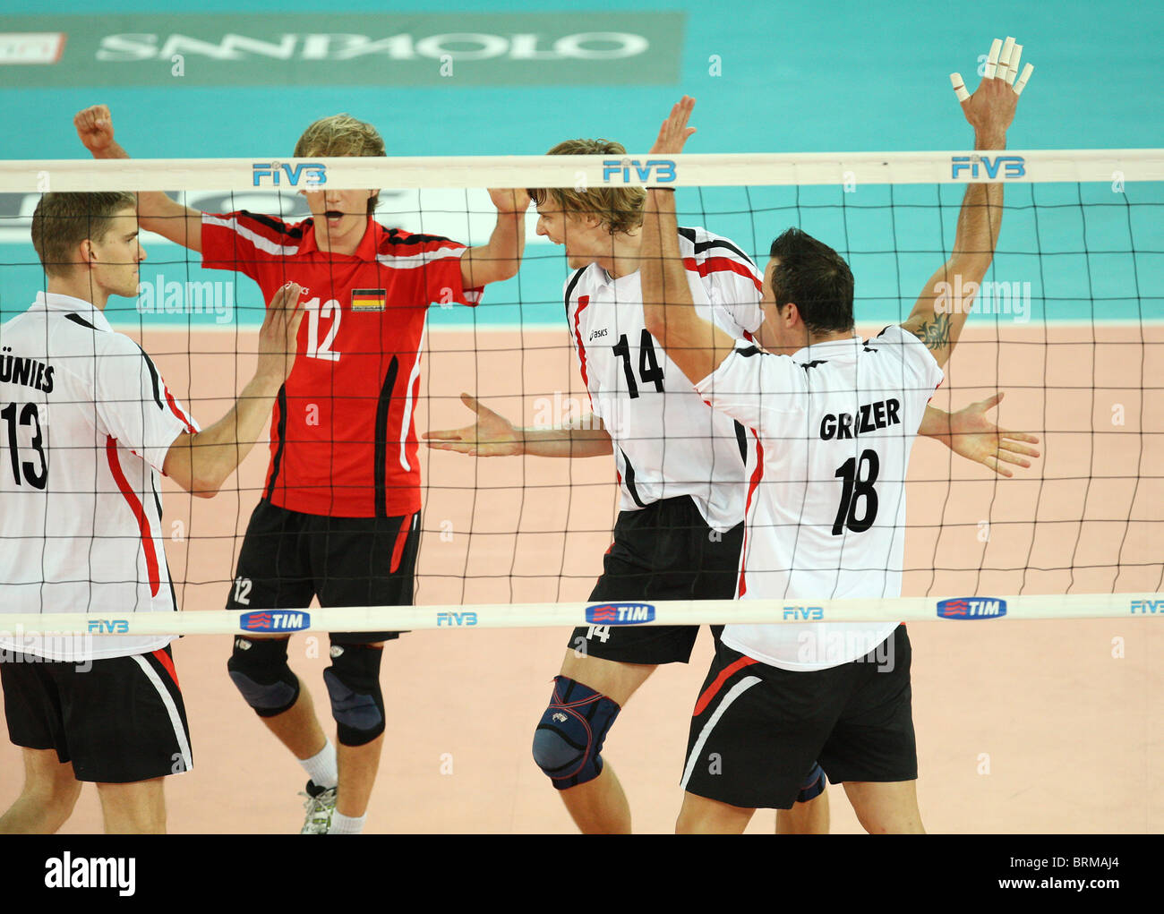 Germania nazionale maschile di pallavolo foto di partita e podio 2