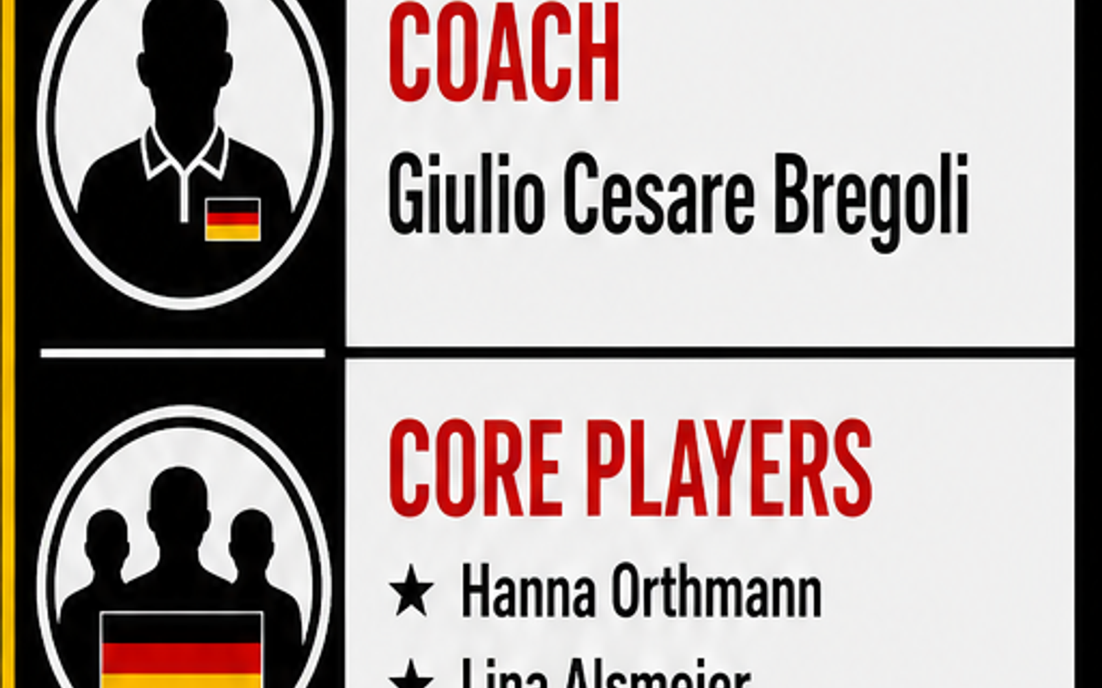 Germany Women's National Volleyball Team visual team brief