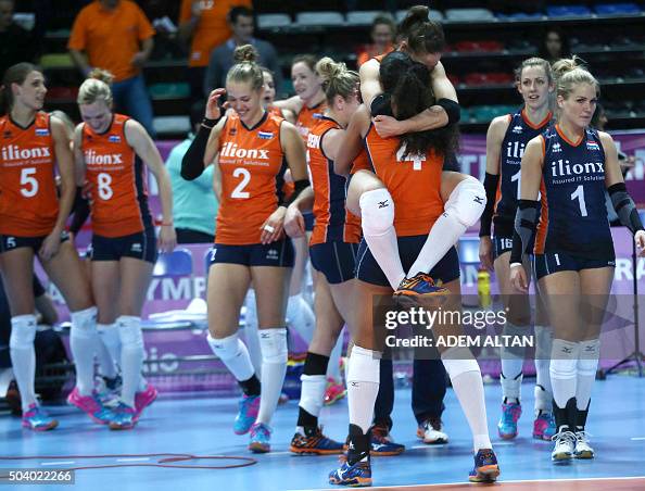 Netherlands Women's National Volleyball Team match and podium photo 2