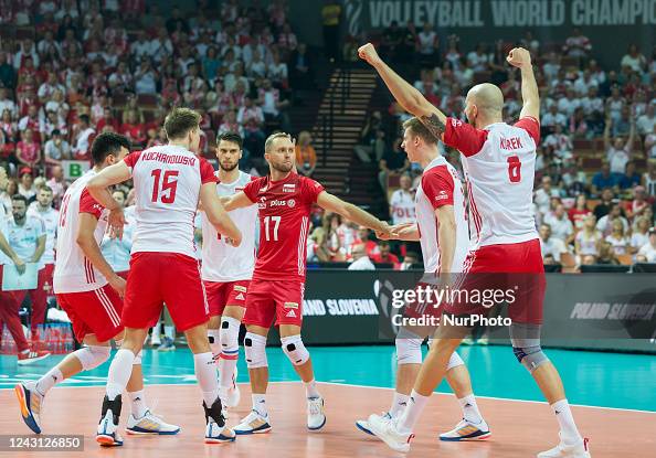 Polonia nazionale maschile di pallavolo foto di partita e podio 2