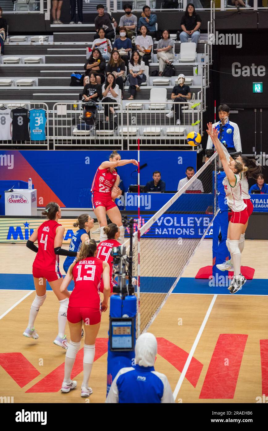 Serbia Women's National Volleyball Team match and podium photo 3