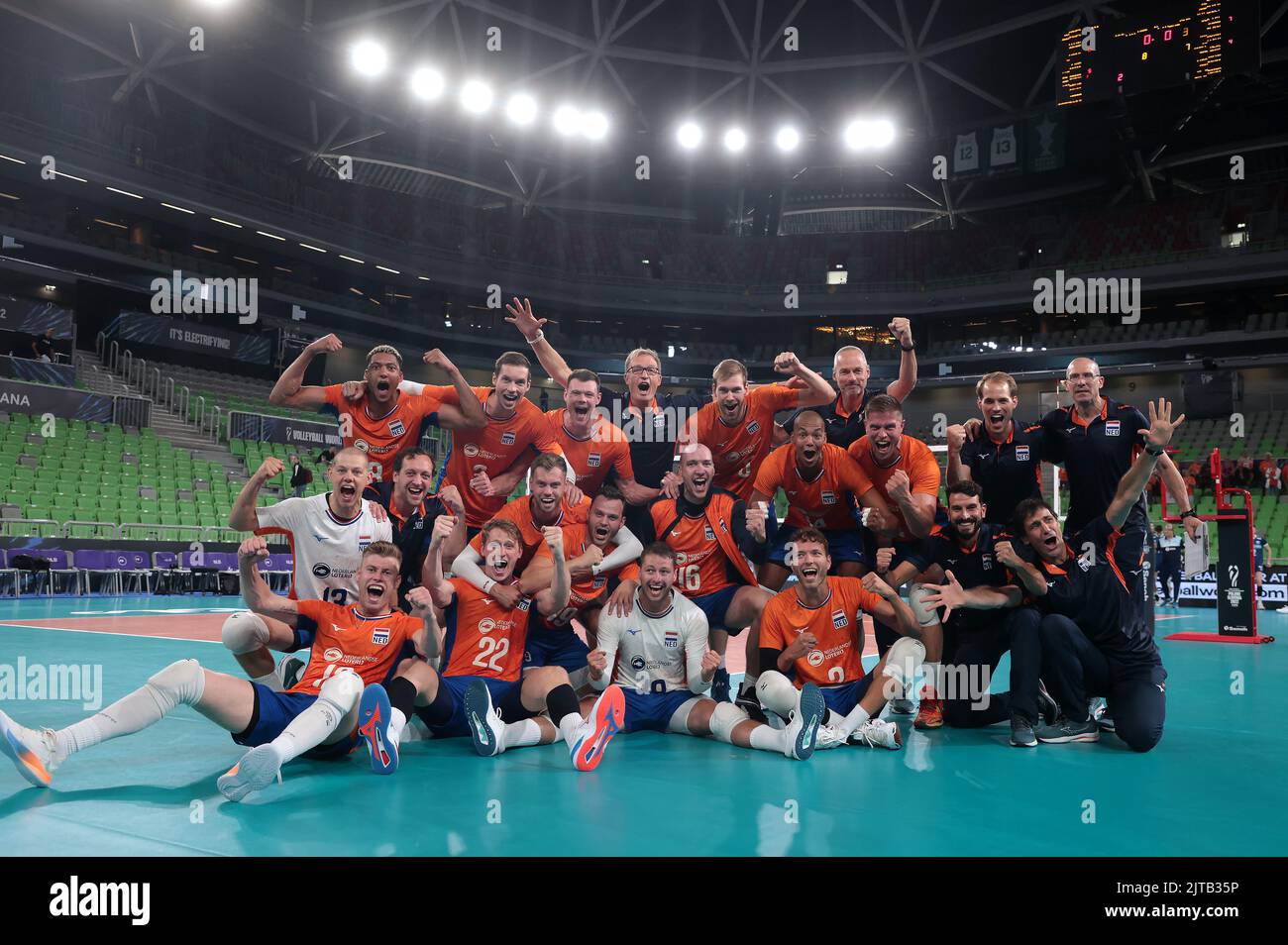 Slovénie équipe nationale masculine de volley photo de match et de podium 2