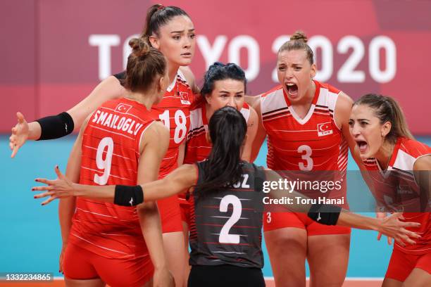 Turquie équipe nationale féminine de volley photo de match et de podium 2