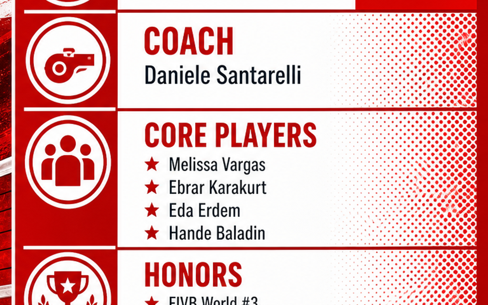 Turkey Women's National Team visual team brief